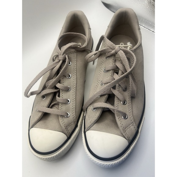 Converse Shoes - Women's Converse Chuck Taylor All Star Grey Leather Size 6.5 Excellent Condition